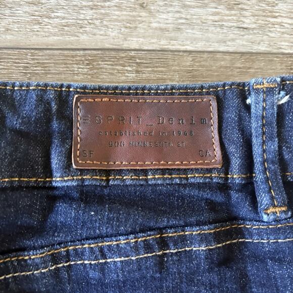 Esprit Denim Pencil Skirt Size 29 (fits 30) Dark Wash Stretch 90s/Y2K Western - Picture 7 of 8
